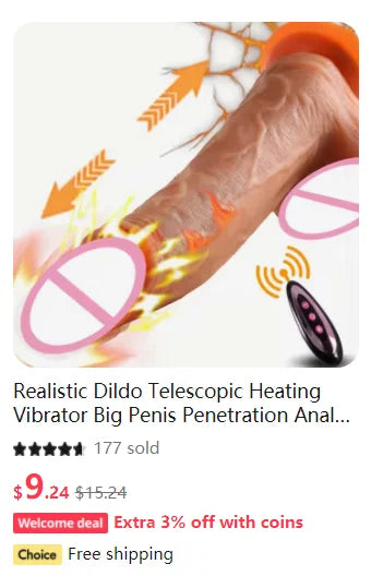 Realistic Dildo Vibrator Heating Big Dick Penis Penetration Anal Telescopic Vibrator Female Vagina Stimulator Sex Toys for Women
