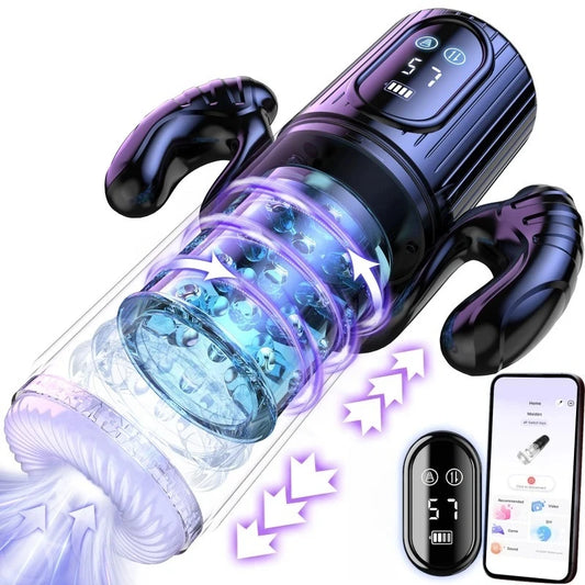 Sex Toys for Men Automatic Thrusting Rotating Male Masturbator APP Control Stroker Sucking Blowjob Waterproof Penis Pump