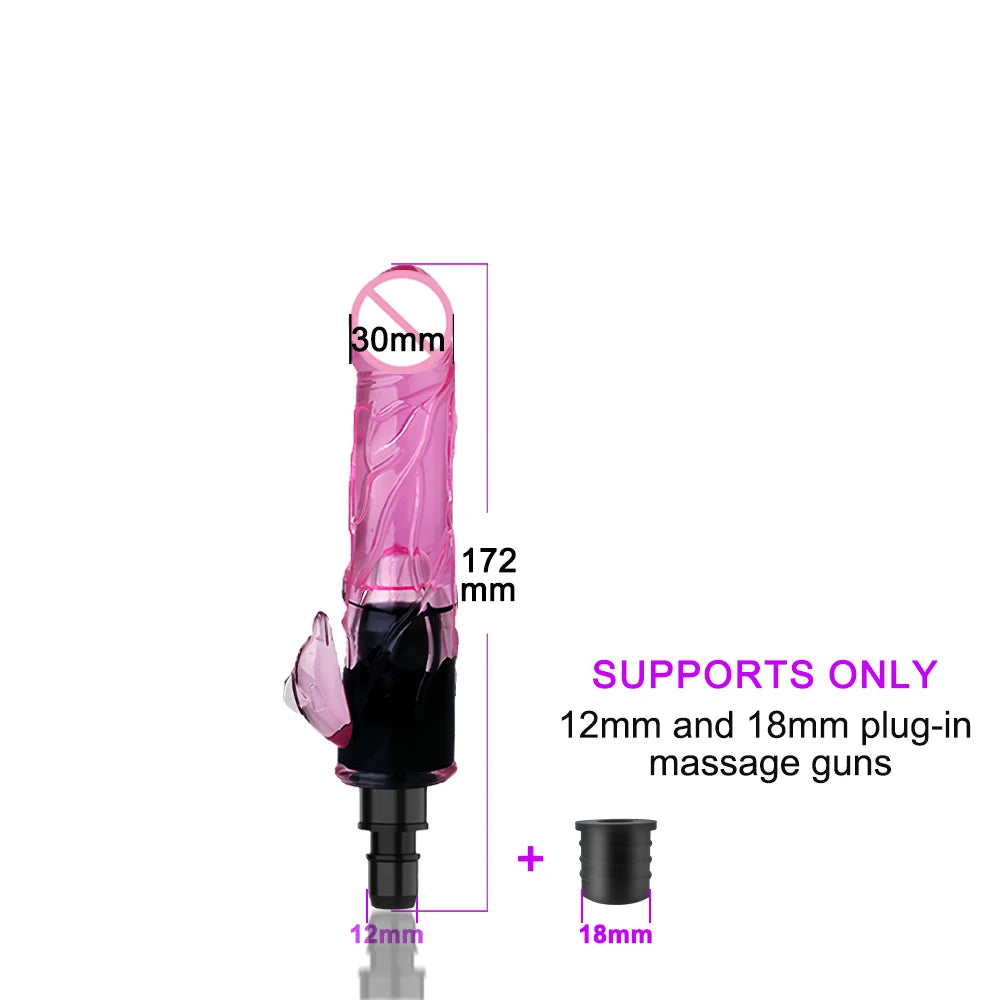 Massage gun Head Automatic Sex Machine Male Female Sex Toy Masturbator Enhance Pleasure Dildo Vibrator Adult Gift for Couples 18