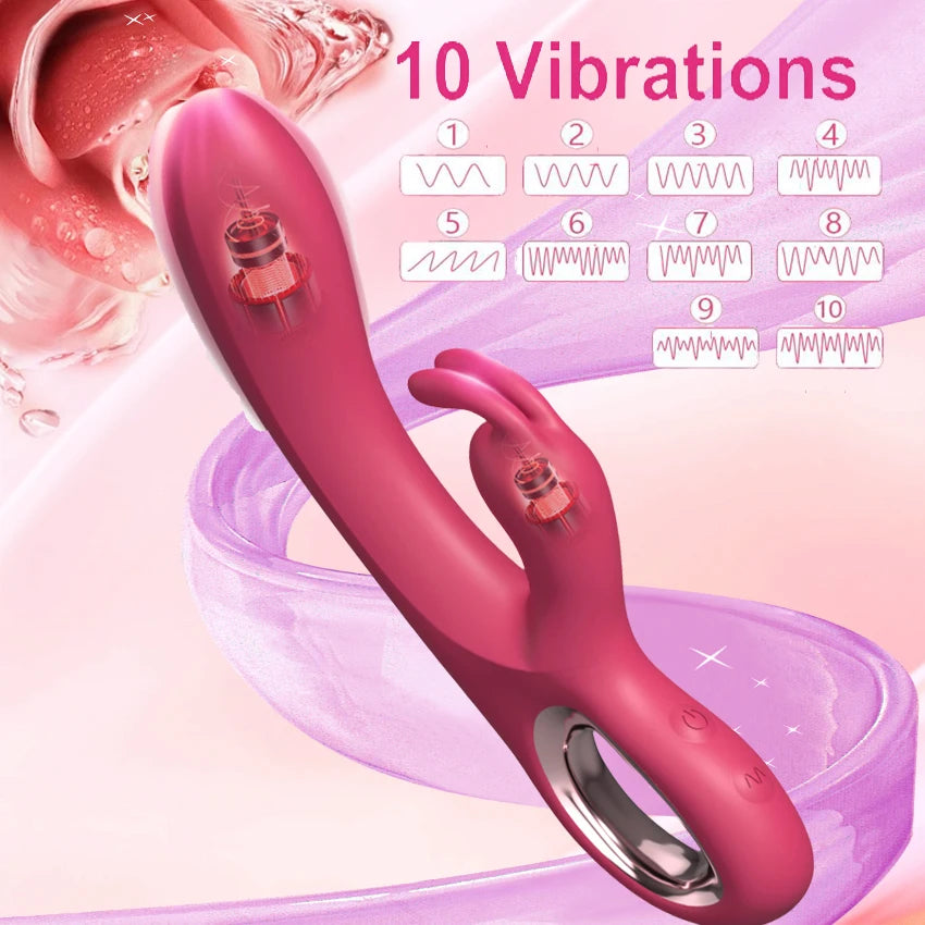Rabbit Vibrator For Women G Spot Clitoris Stimulator 10 Speeds Female Vaginal Masturbator Dual Motors Dildo Sex Toys for Adult