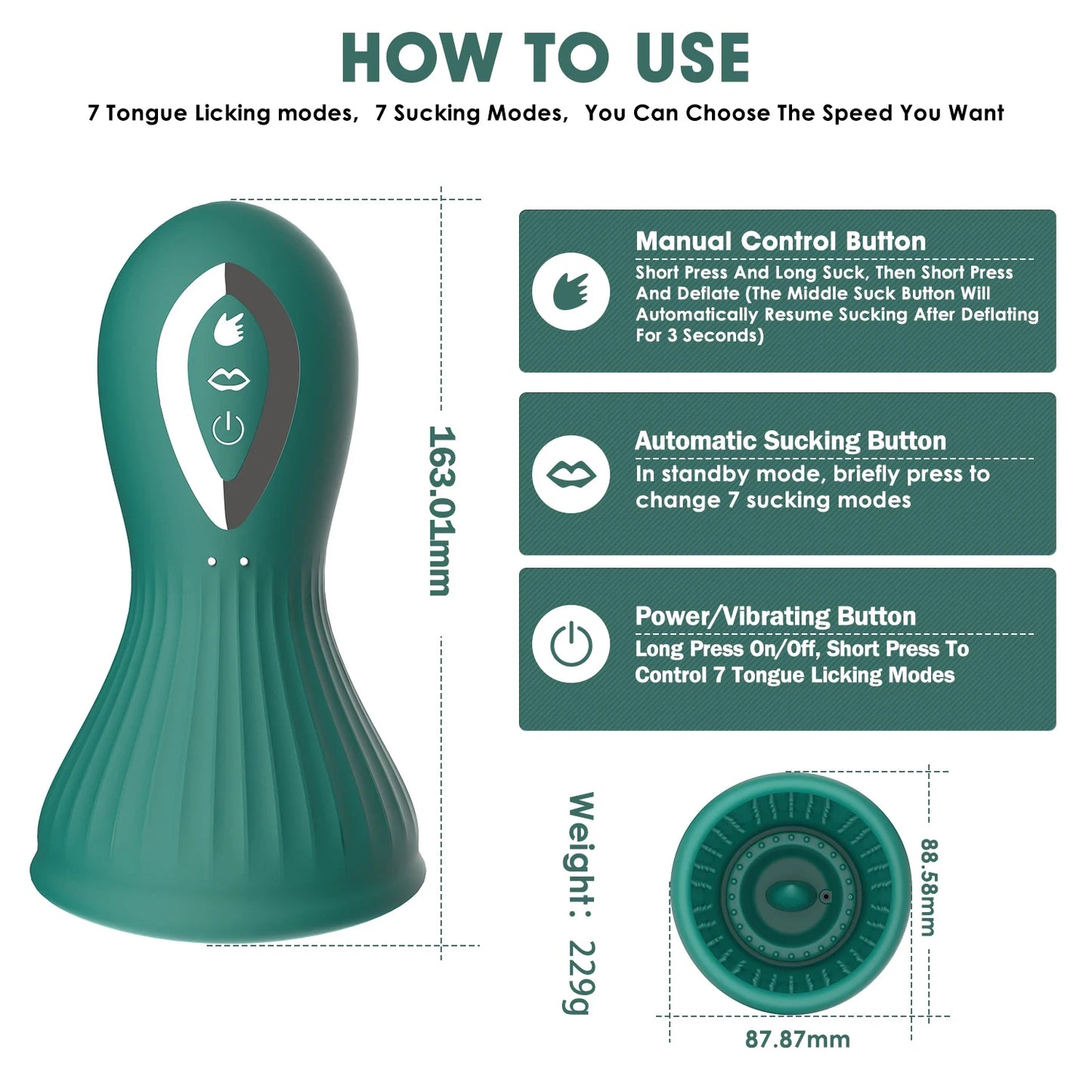 Nipple Sucking Vibrator Sex Toy Breast Clitoral Stimulator Tongue Vibration Clit Auto Sucker Orgasm Massager for Female Pleasure