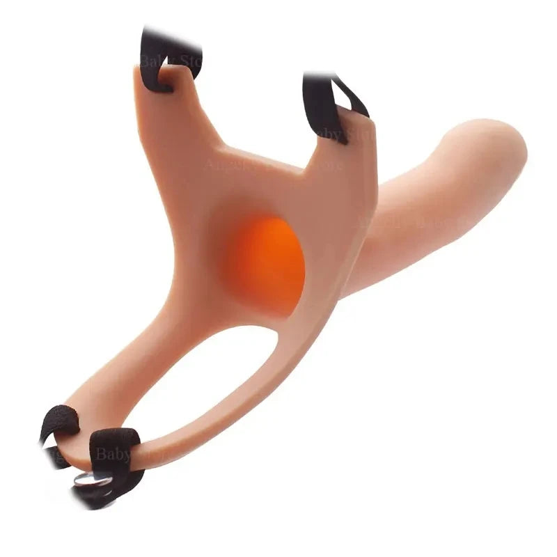GaGu Hollow Silicone Strapon Dildo For Men Penis Pump Extend Strap On Dildo No Vibration Strap-On Penis Extender With Harness