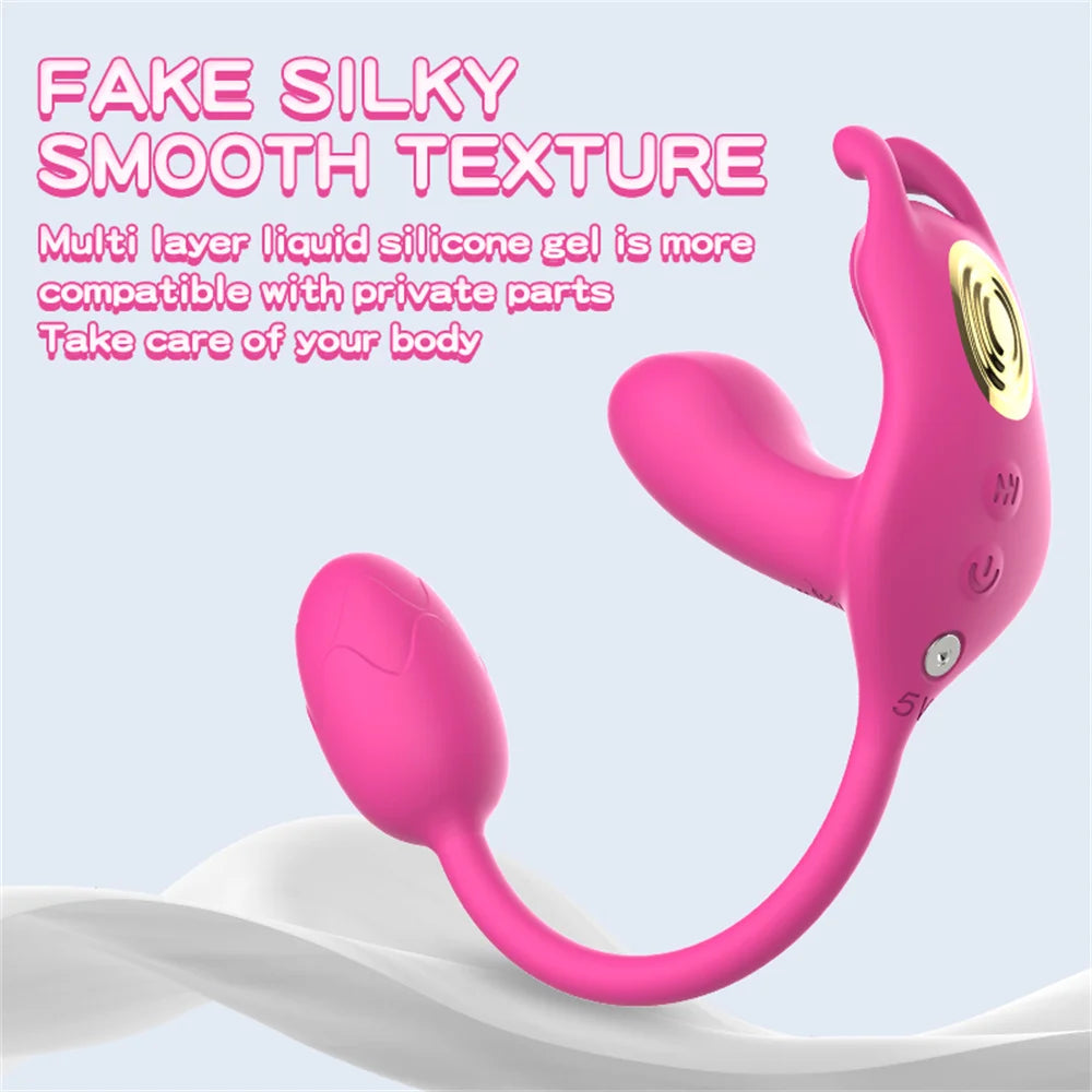 Clitoris Stimulator APP Control Adult Erotic Toys Wearable Vibrator G Spot Vagina Massager Butt Plug Sex Toy For Women