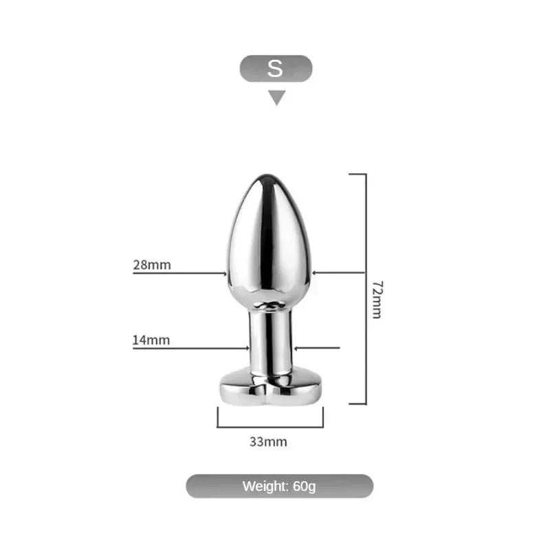 Vibrating Remote Heart-Shaped App Control Man and Woman Metal Anal Plug Adult Luminous Electric Anal Dildo Couple Intimate Toys