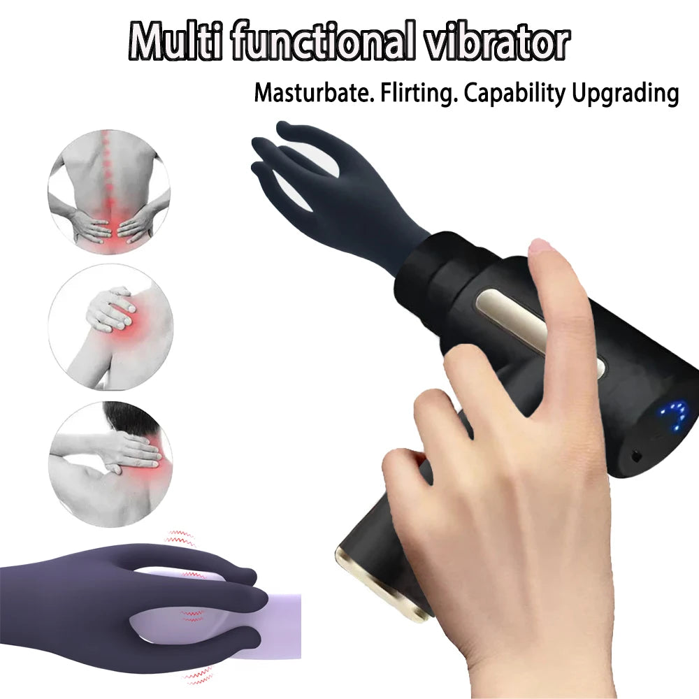 Male Masturbation Ring Penis Vibration Masturbator Male Training Relaxation Silicone Massage Gun Head For Masturbation Tool