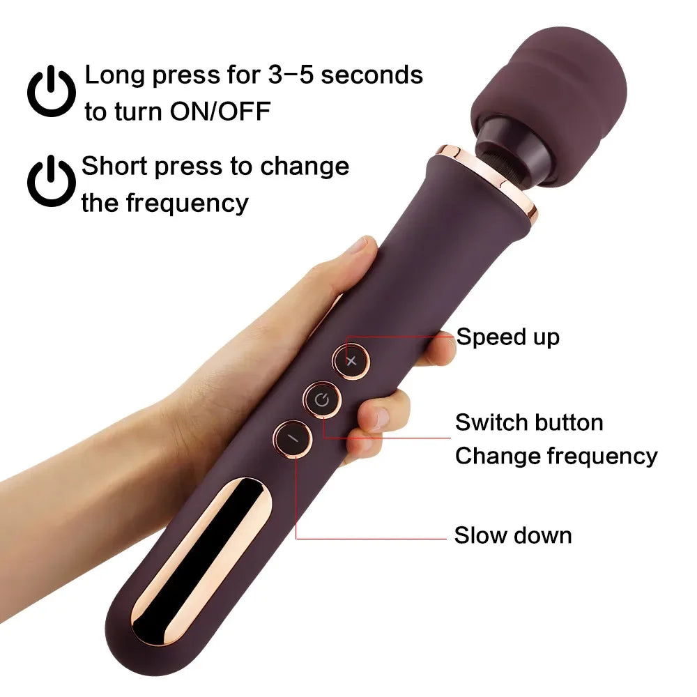Personal Massager 10 Speed Powerful Big Vibrator Handheld Cordless Magic Wand Vibrator Clitoris Vibrators Sext Toy for Women
