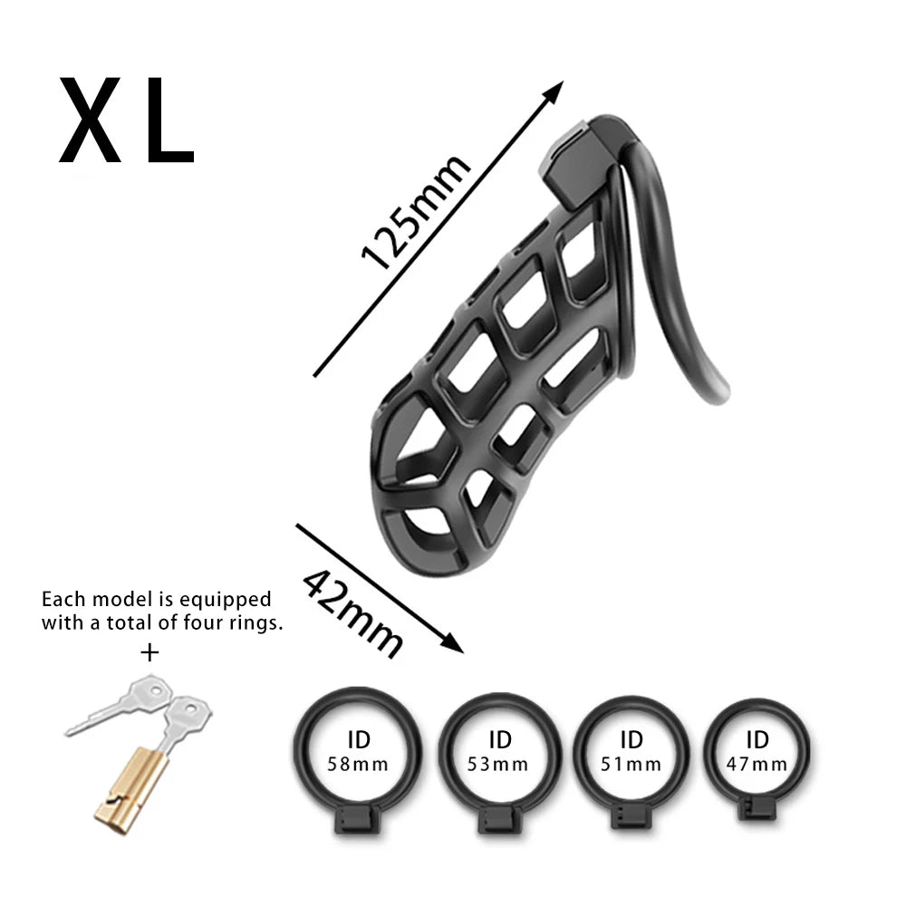 Bdsm Sexual Urethral Lock Restraint  Men's Chastity Lock Black Smooth SM Pornographic Men's Toy