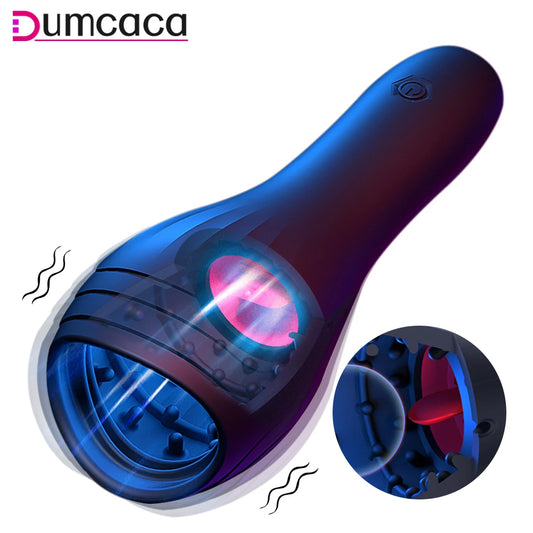 Male Masturbators Cup Vibrator Adult Sex Toys For Men Gay Vagina Pocket Pussy Oral Blowjob Penis Massager Tongue Glans Trainer