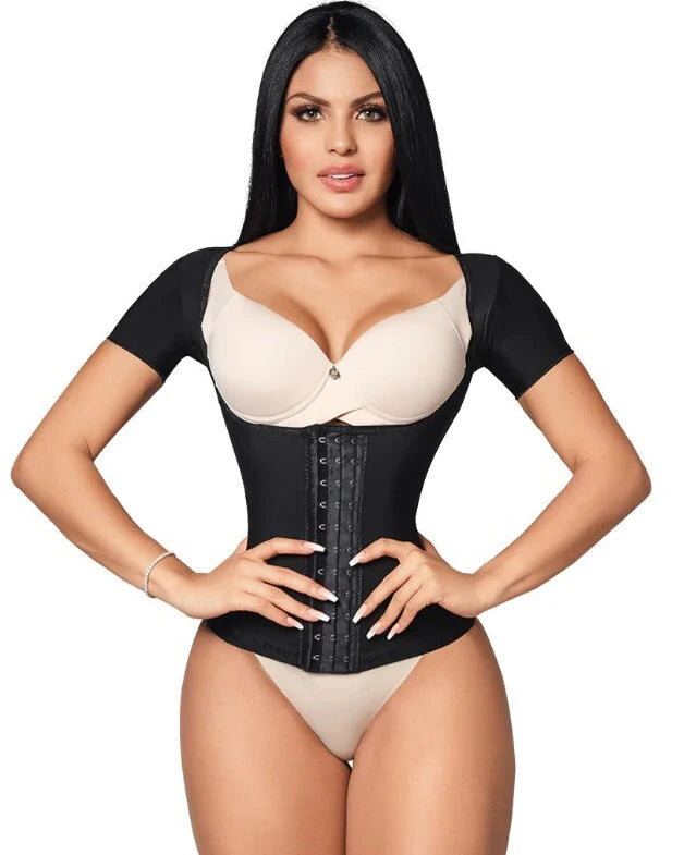 Corset Reducing Shaper Colombian Waist Trainer fo Women Shapewear High Compression Girdles Slimming Flat Sheath Sleeved Corset