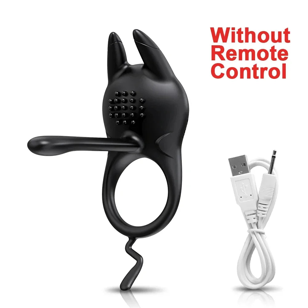 Vibrating Cock Ring Penis Ring for Men Remote Control Ejaculation Delay Penis Extension Clit Stimulator Sex Toy for Couples 18+