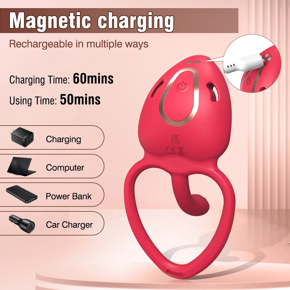 Wearable Panty Vibrator Vibrating Penis Cock Ring APP Remote Control Vibrators Clitoral Stimulator Adult Sex Toys for Women Men