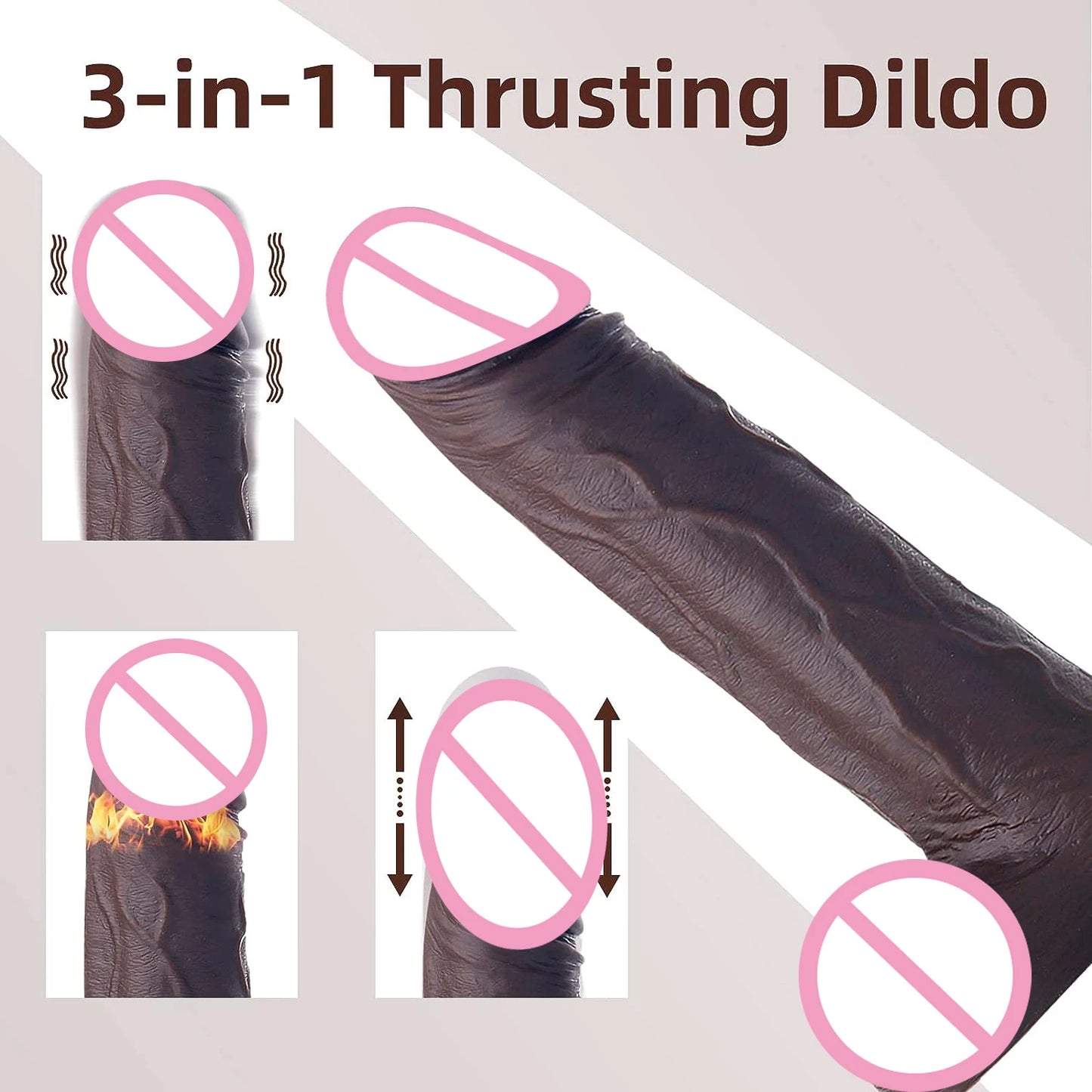 Realistic Dildo Vibrator Heating Big Dick Penis Penetration Anal Telescopic Vibrator Female Vagina Stimulator Sex Toys for Women