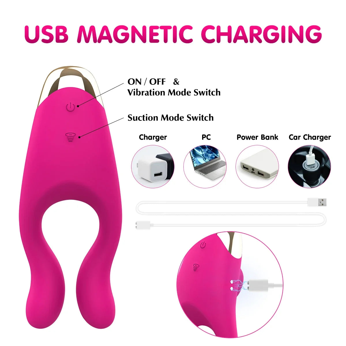 Penis Cock Ring Vibrator for Men Delay Ejaculation Stimulator Clit Sucker Dick Enlarger Ring Sex Toy Men Couples Adult Goods