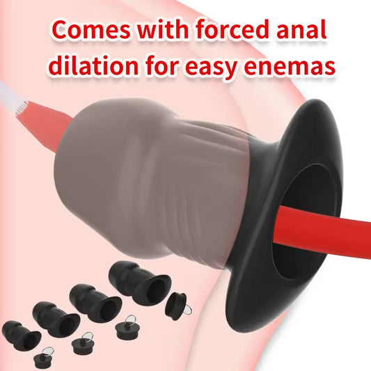 Dildo Anal Dilator Enema Prostate Massager Sex Toys For Woman Men Gay Adults Products Hollow Anal Plug Butt Plug Anal Sex Toys