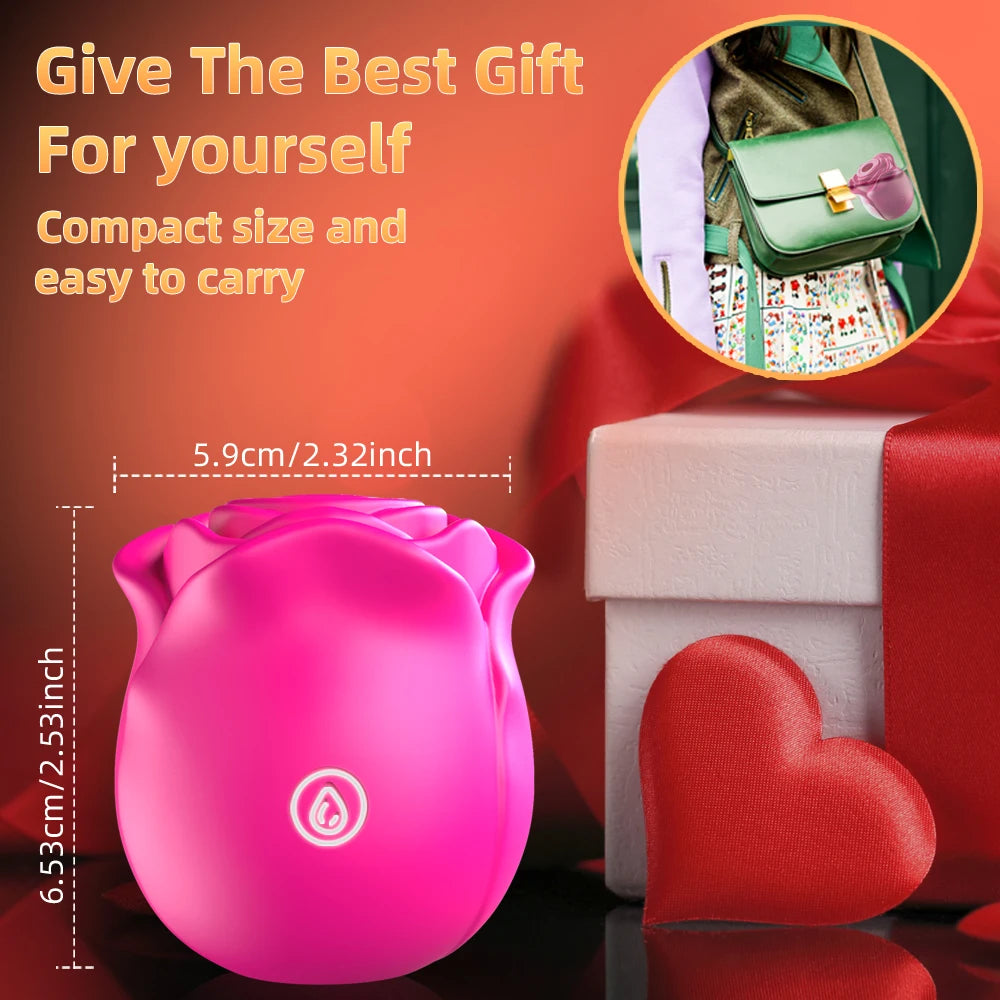 Rose Shape Vagina Sucking Vibrator Nipple Massager Clitoral Vacuum Stimulator Vibrating Female Masturbator Sex Toys for Adults