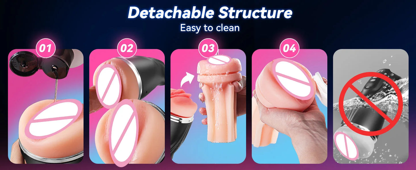 Automatic Male Masterbator with APP Control 9 Sucking Vibrating Thrusting Modes Men Sex Toys Penis Pump Adult Blowjob Stroker