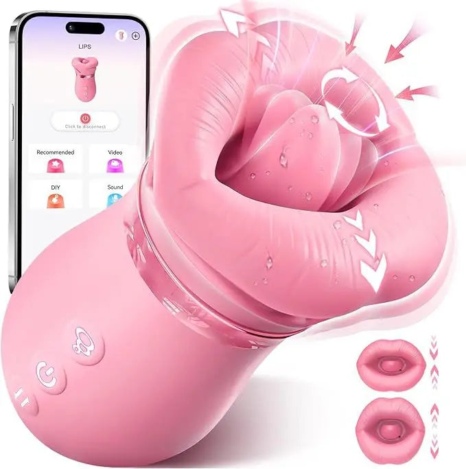 Sucking Vibrator Tongue Licking Sucker Female Oral Clitoris Nipple Stimulator APP Control Vibrating Vacuum Sex Toys for Couples
