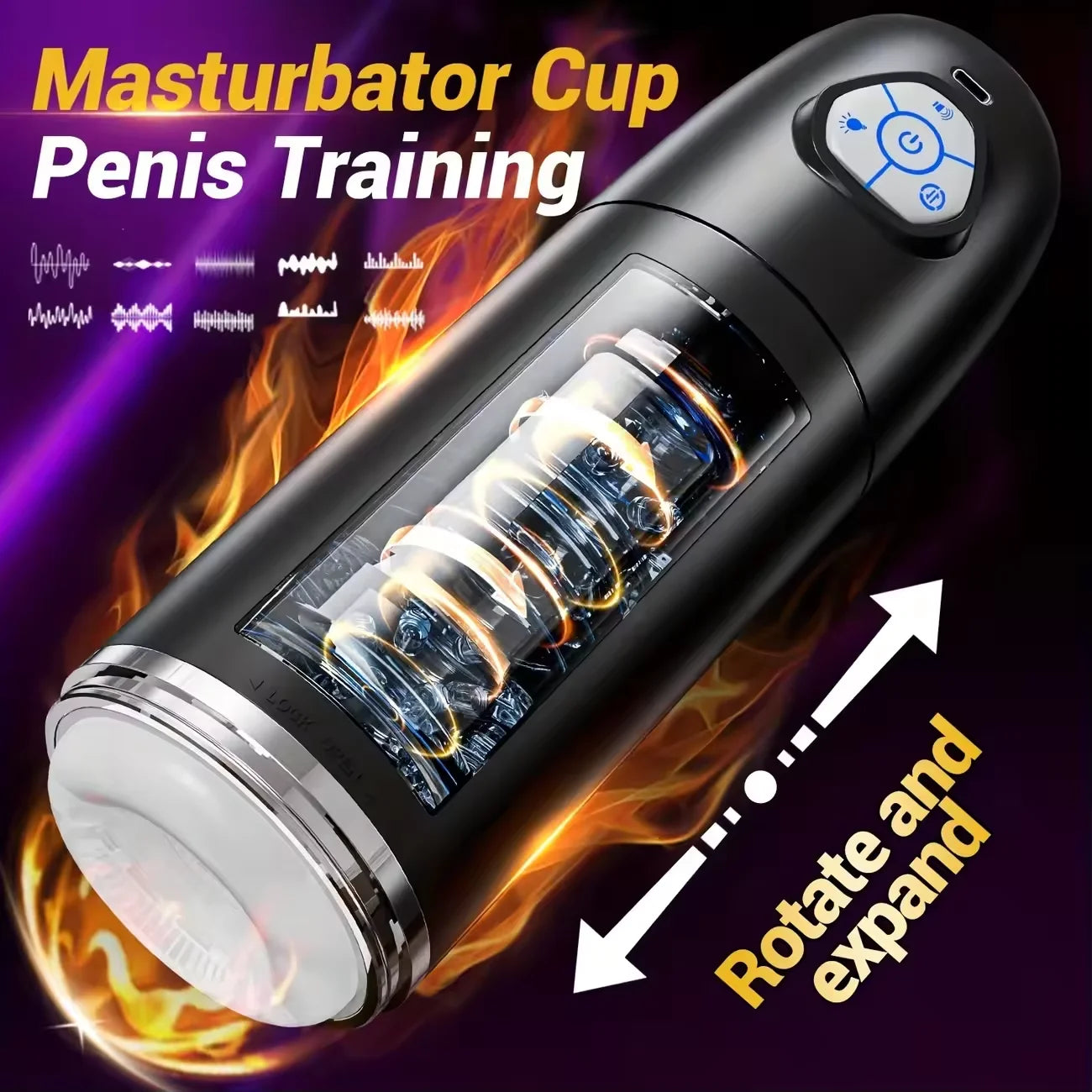 Male Masturbators Automatic Sucks Sex Machines 8 High-Speed Penis stamina Magnify Trainer Vagina Blowjob Adult Sex Toy for Men
