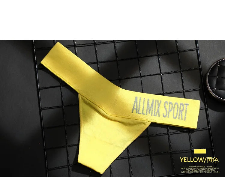 lingerie sexy underwear Unisex Seamless Sports Fitness Letters tanga hombre Deep V Wide Waist Low Waist Seamless Briefs Thong