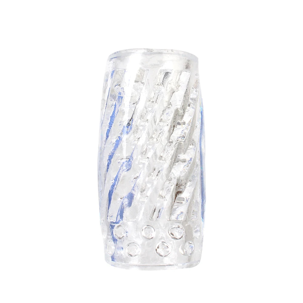 3.54inch Transparent Male Masturbator Artificial Pussy Vaginal For Men 18 Glans Sucking Penis Pump Spikes Exerciser Sex Toys
