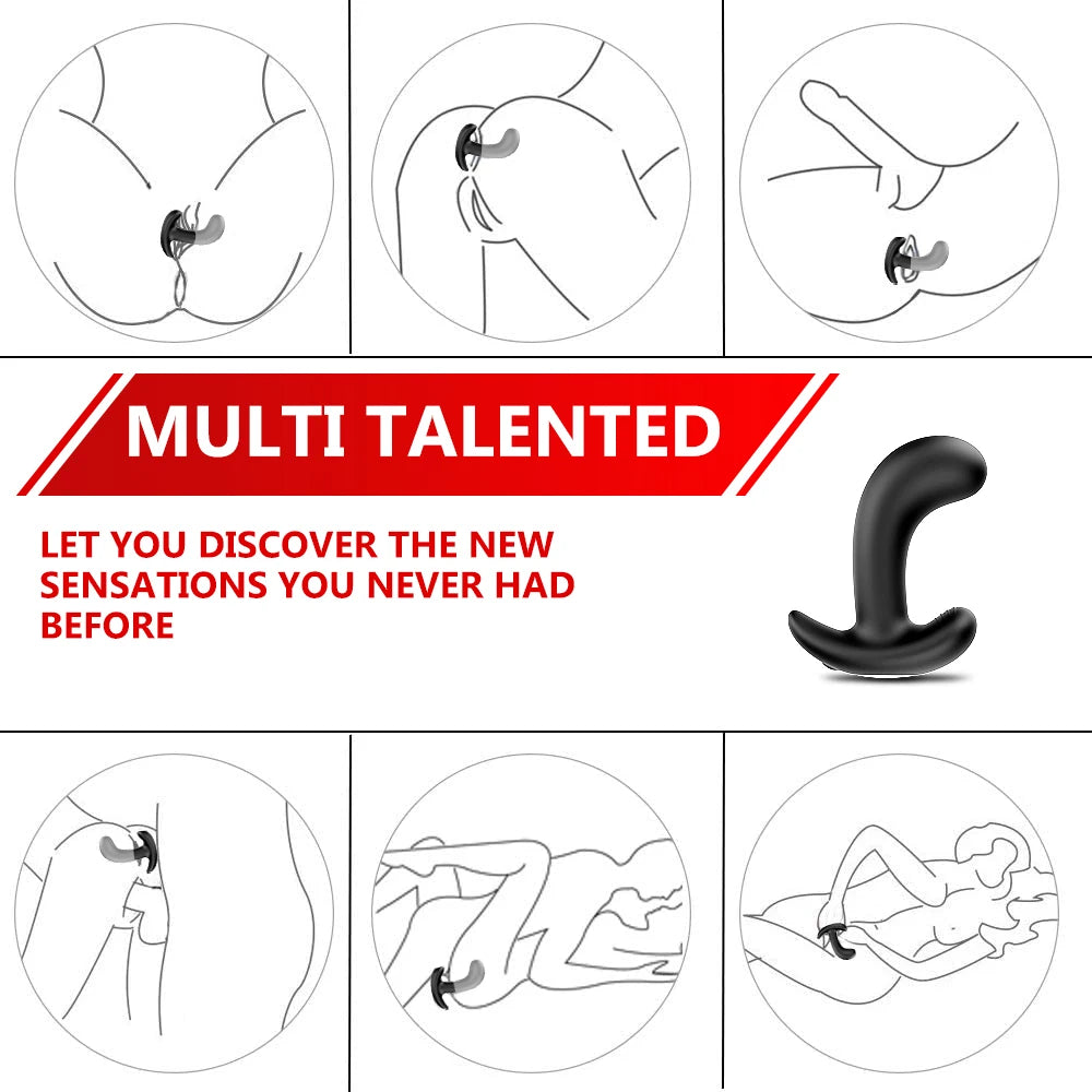 Prostate Massage Penis Fake Insert G Spot Unisex Toy for Man Women Silicone Anal Butt Plug Wearable Stimulation Ball Dildo 18+