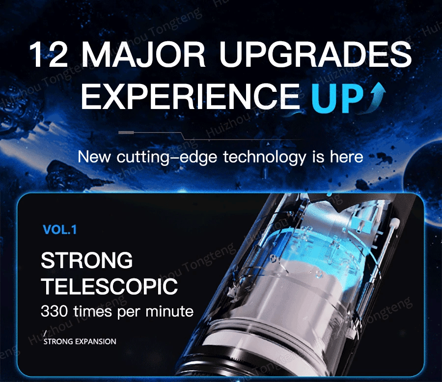 Male Masturbators Cup Penis Pump with Thrusting Sucking 3D Textured Sleeve Heating Blowjob Mens Sex Toy Pocket Pussy for Men