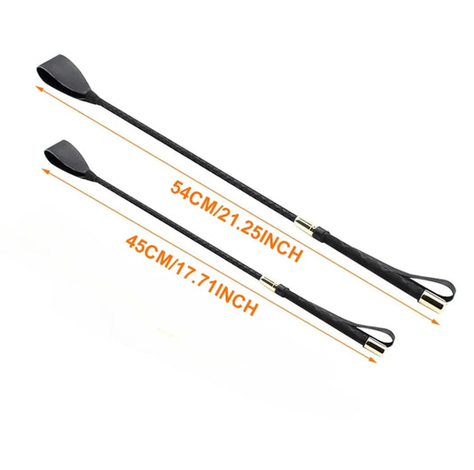 Leather BDSM Crop & Flogger for Couples