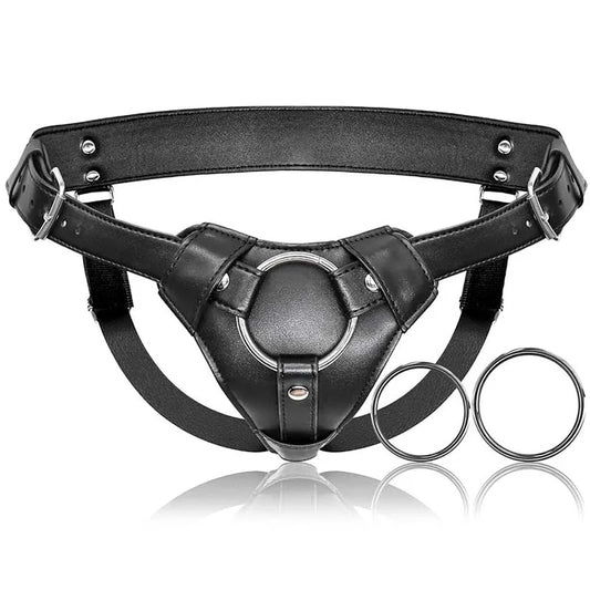Wear Pants for Dildos Strap On Dildo Harness Adult Sex Toys for Women Men Pegging Dildo Adjustable Waist and Thigh Soft Leather