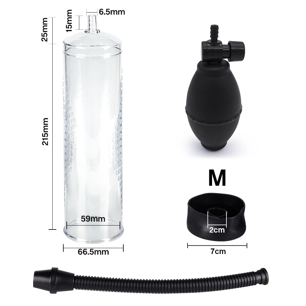 Effective Penis Pump Enlargement Vacuum Dick Extender Men Sex Toy Powerful Vacuum Pump Increase Length Enlarger Adult Product
