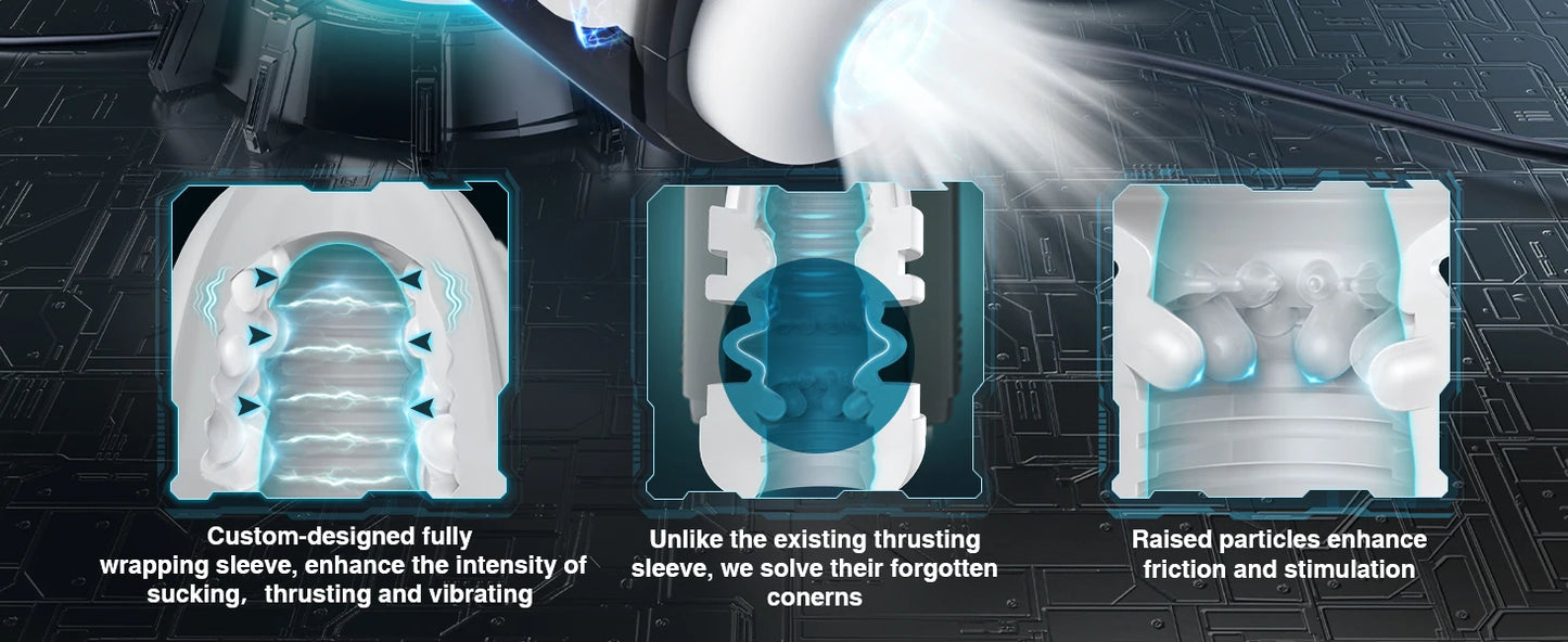 Automatic Telescoping Male Masturbator Cup Penis Pump Pocket Pussy with 9 in 1 Suction Vibrating Modes App Controll Sex Toy