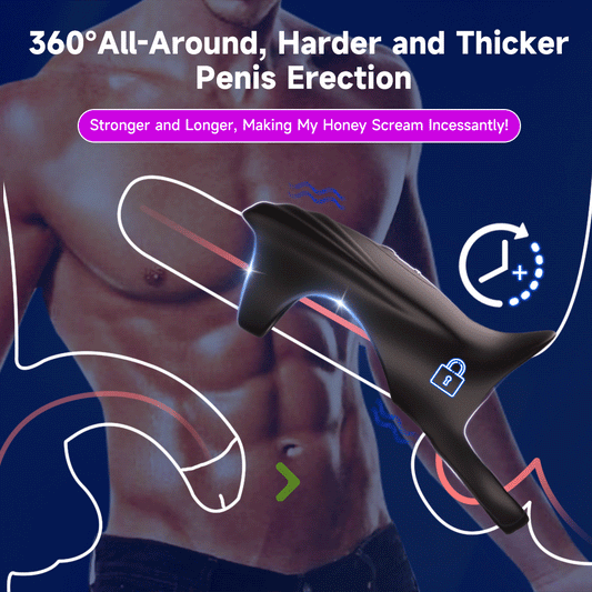 App-Controlled Vibrating Penis Ring with Sleeve