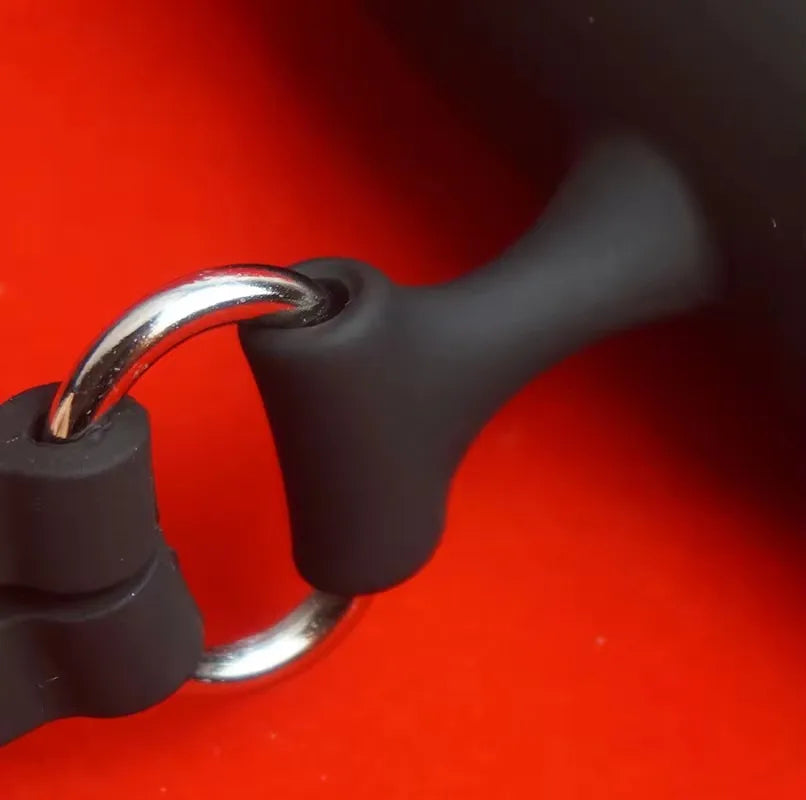 BDSM Silicone Drooling Dildo Gag,Double Ended Penis Mouth Gags Bondage Restraints Deep-throat,Sex Games Toys for Couple