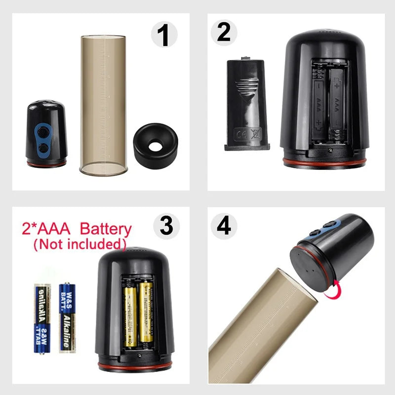 Electric Penis Pump Penis Enlarger Vacuum Pump Sex Toys for Men Penile Bigger Trainer Adult Male Masturbator Penis Enlargement