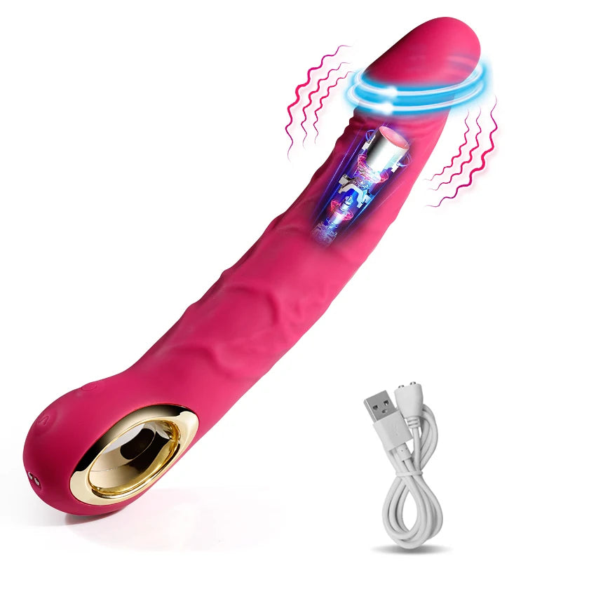 Vibrator Dildo G Spot with Female Stimulator Big Penis Anal Plug Adult Realistic Man Real Penis Sex Toys for Women 10 Modes