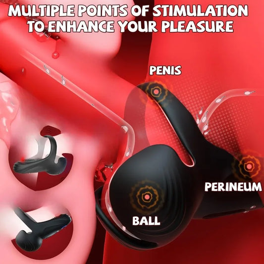 Vibrating Cock Ring Sex Toys for Men Penis Ring Vibrator with 10 Vibrations APP Control Male Sex Toy for Men Couple
