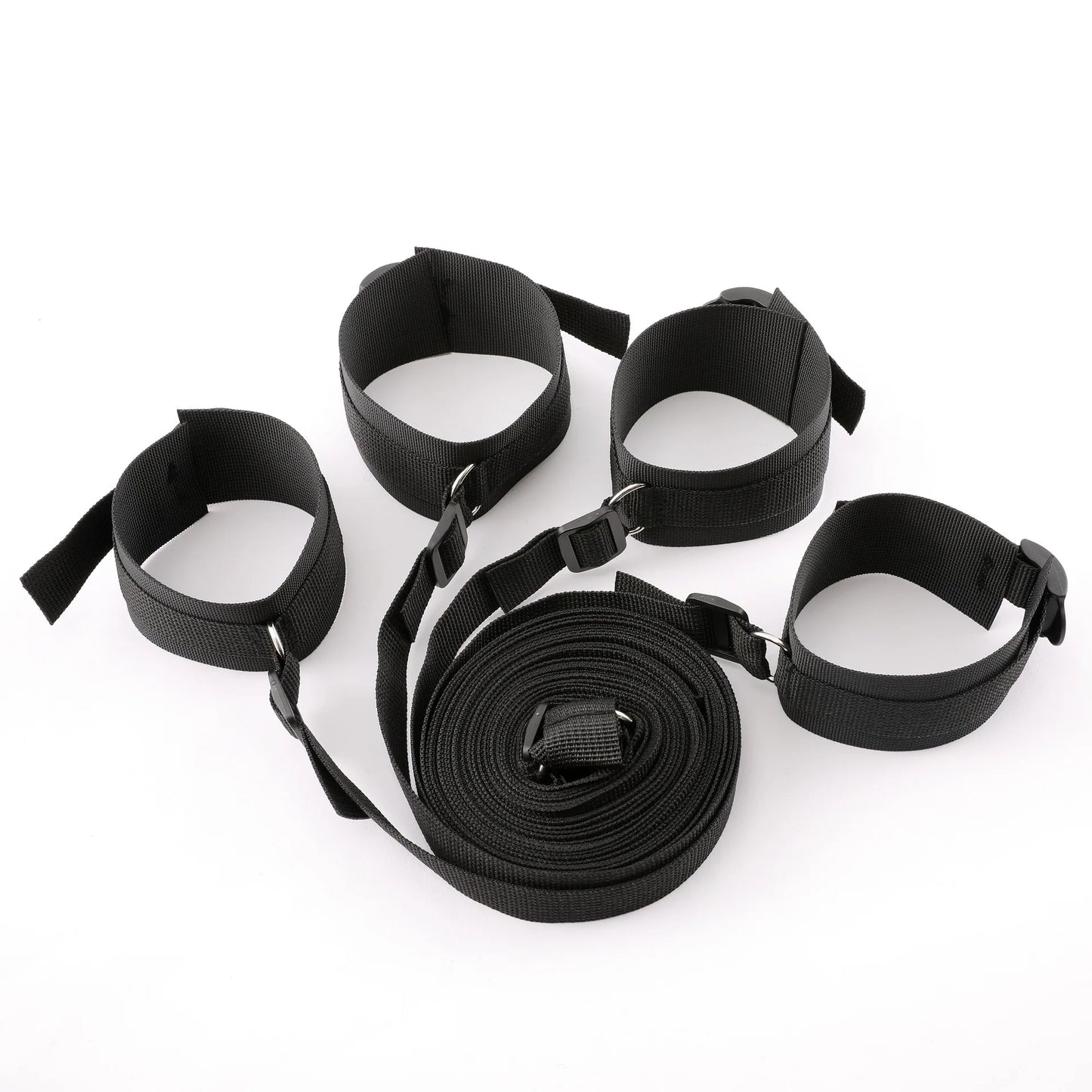 Black/Red BDSM Bed Strap Bondage Binding On The Bed Binding Adult Sex Toys Sex Bondage Belt Bed Flirting Handcuffs Footcuffs