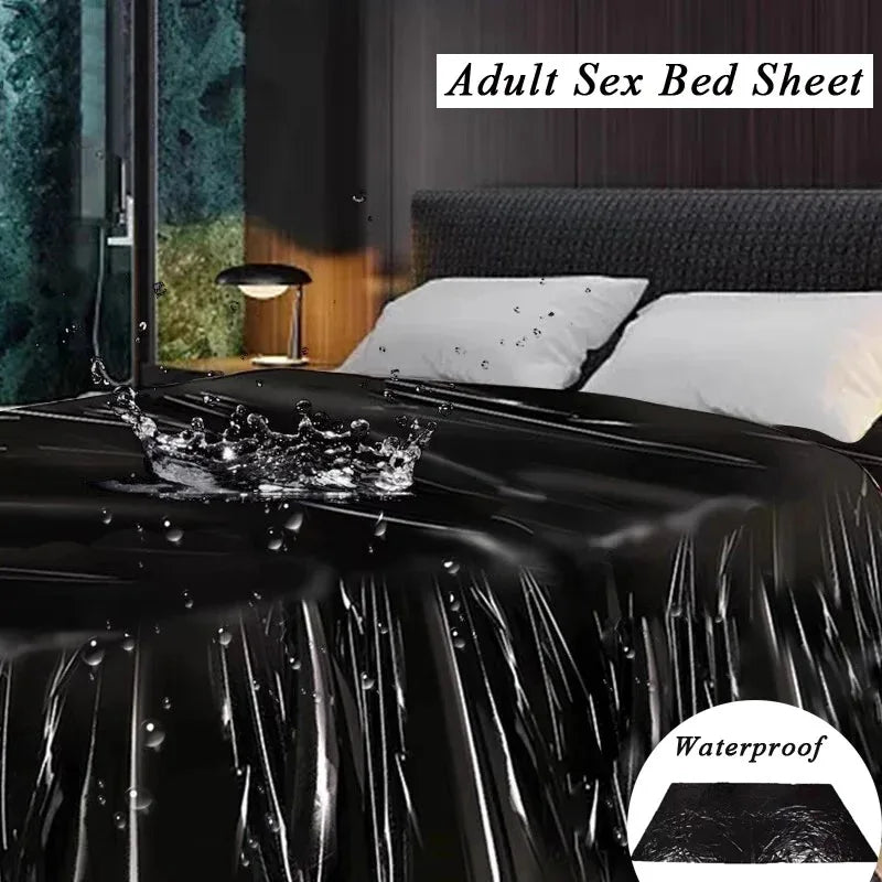 BDSM Lubricant Waterproof Adult Sex Bed Sheets Couple SM Slave Oil Massage Wax Resist Reusable Bed Cover Wetplay Sex Tool 2.1X2M