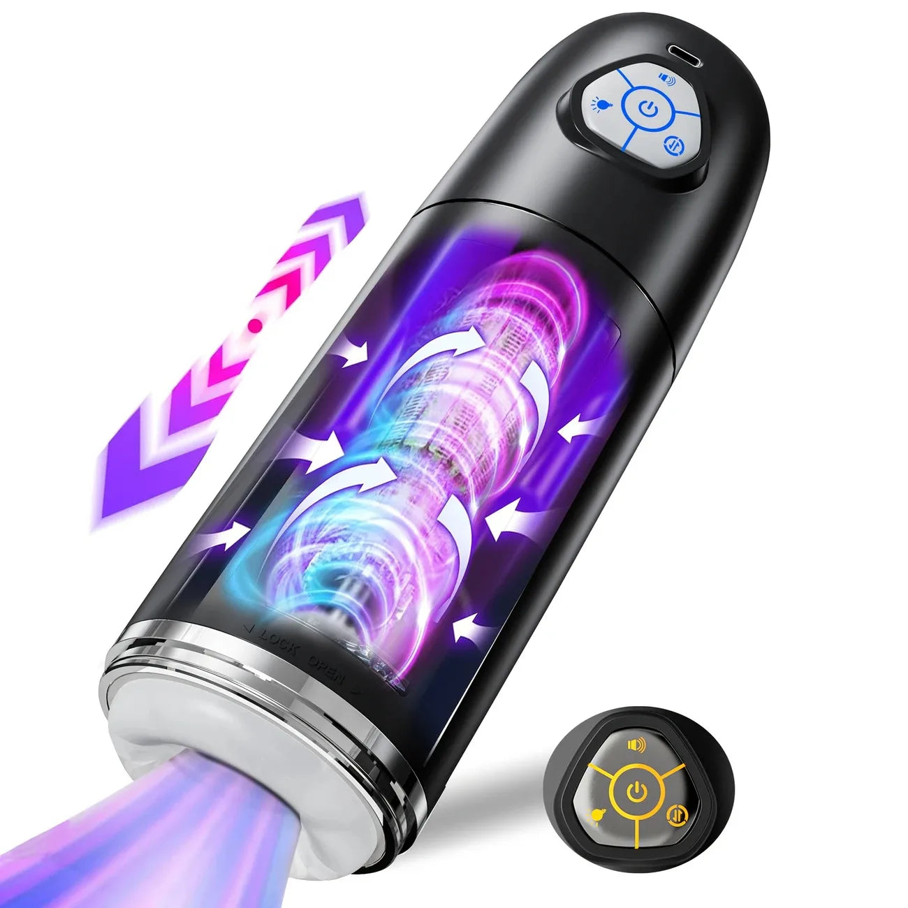 Automatic Male Masturbator Penis Pump With 10 Rotating Thrusting Modes Blowjob Pocket Pussy Sex Machine Adult Toy Male Vibrator