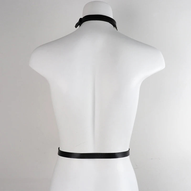 BDSM Bondage Body Garter Belt Women Erotic Lingerie Set Sexy PU Leather Corset Harness Porno Underwear Set Gothic Lenceria Mujer