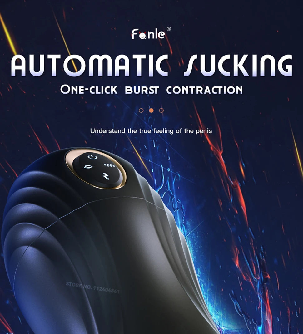 Automatic Sucking Male Masturbators Sex Machine Blowjob Toy Adult Sex Toys for Men Pocket Pussy Stroker Vibration & Suction 18+