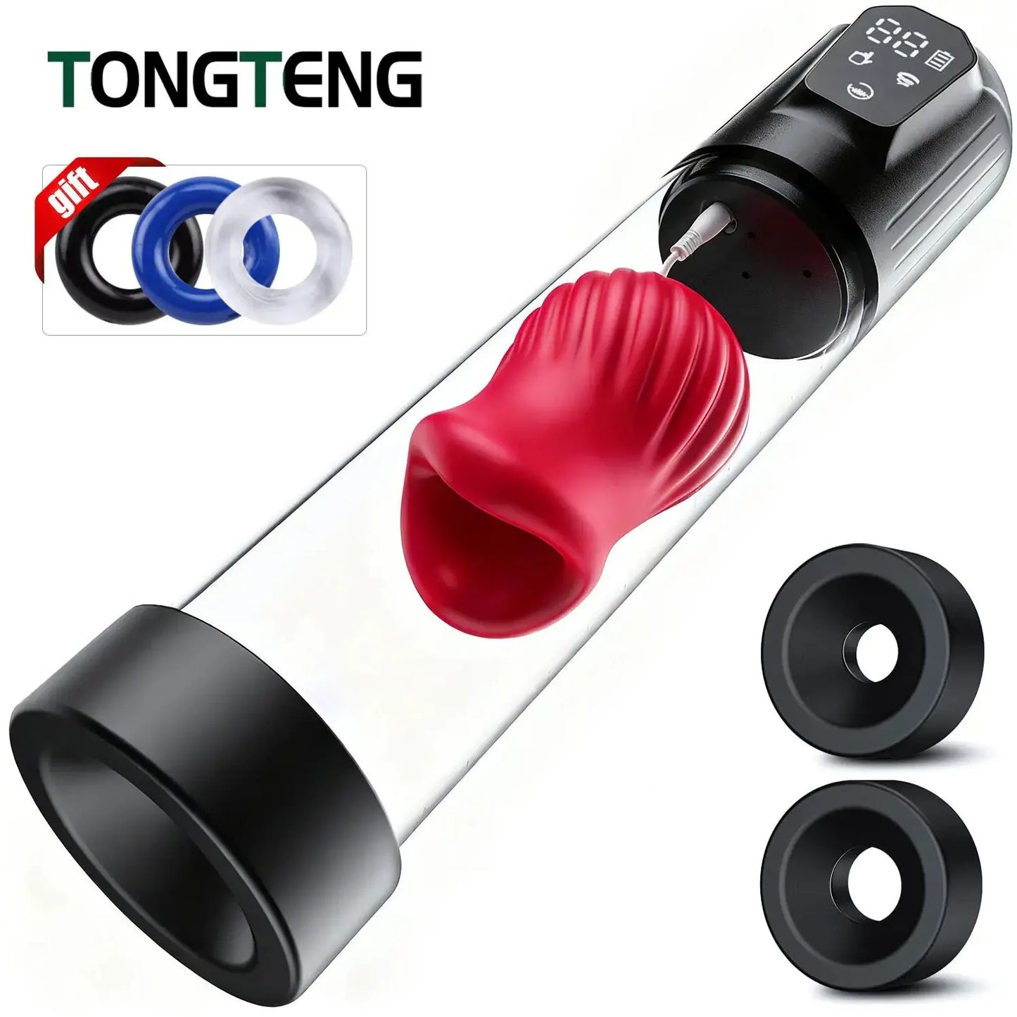 Electric Penis Pump with 5 Suction 6 Training Modes Automatic Male Masturbator LCD Pumps Enlargers Ault Sex Toys For Men