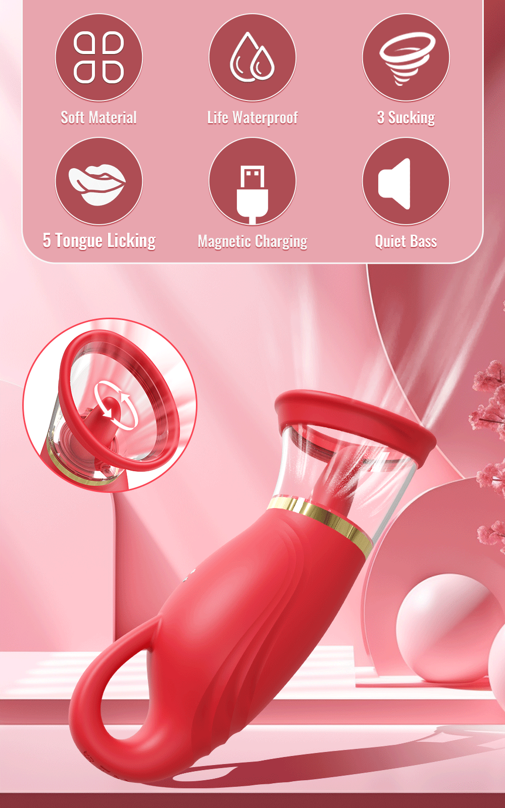 Tongue Sucking Licking Vibrator for Women Clitoris Vacuum Sucker Stimulator Oral Vagina Nipples Vibrating Female Adult Sex Toys