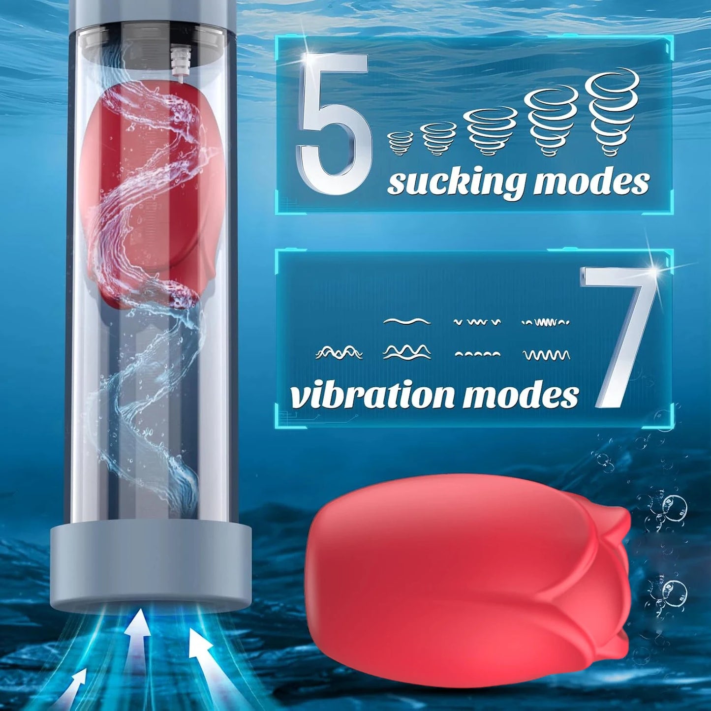 Electric Penis Pump with 5 Suction 6 Training Modes Automatic Male Masturbator LCD Pumps Enlargers Ault Sex Toys For Men