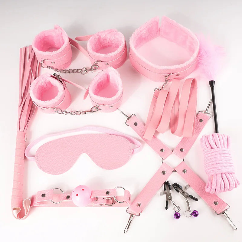 Bondage for Sex 11 Pcs BDSM Leather Bondage Sets Restraint Kits lBondage Gear Accessories for Women and Couples Adult Sex Toy