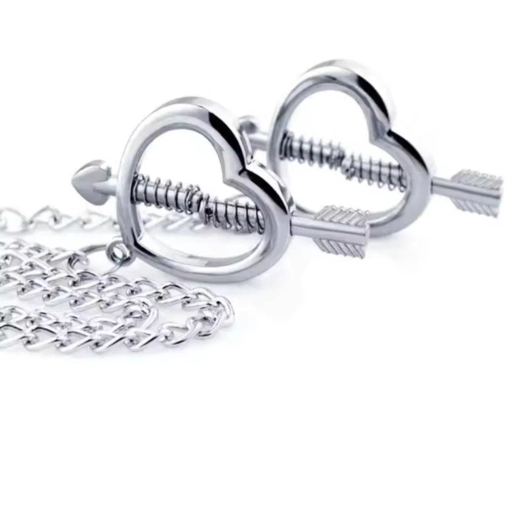 BDSM Type Metal Adjustable Nipple Toy Adult Toys Spring Clamps Couple Accessories Gravity Ball Weight Pendant Clip Sex Games