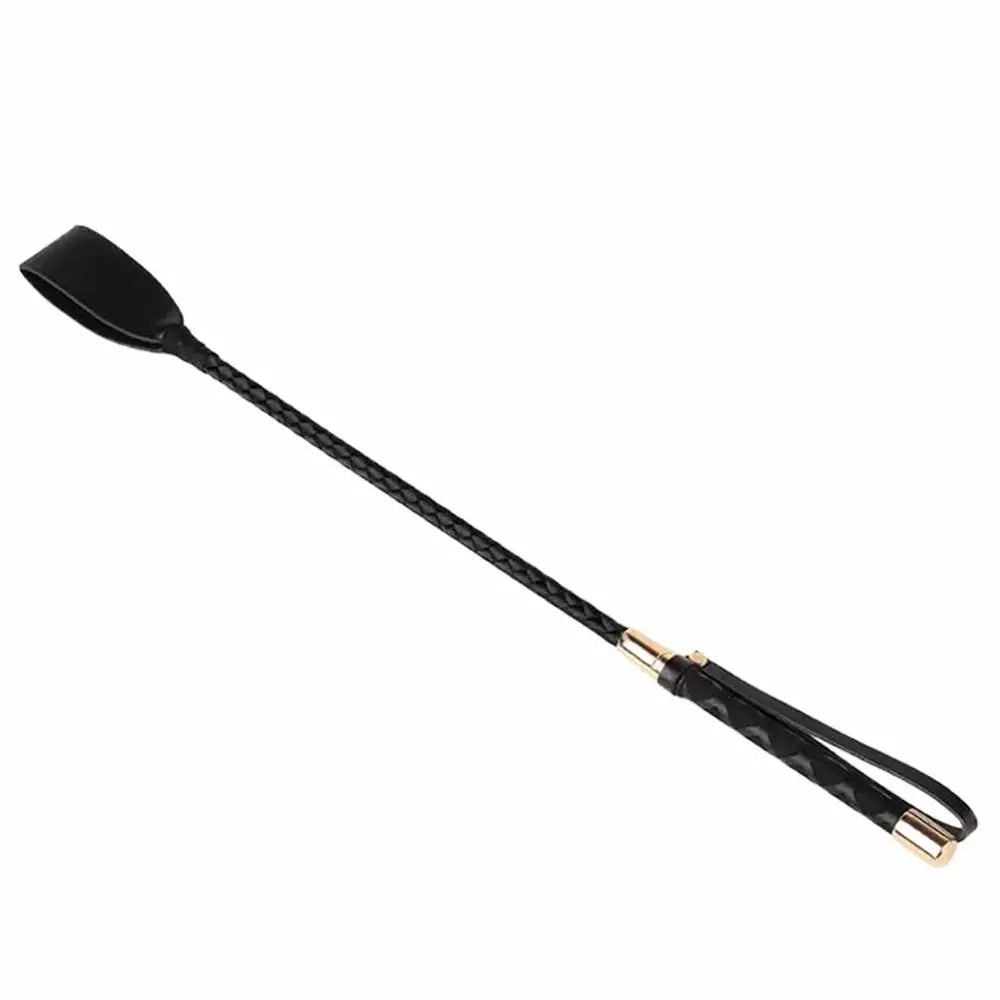54CM Black PU Leather Spanking Paddle Long Whip Flirting Slave BDSM Bondage Flogger Sex Toys For Woman G Spot Sex Shop