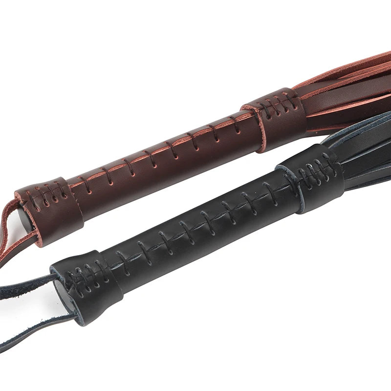 Erotic Leather Flogger BDSM Butt Whipping Adult Sex Games Flirting Crop Outdoor Training KnightHorse Whips Party Supplies