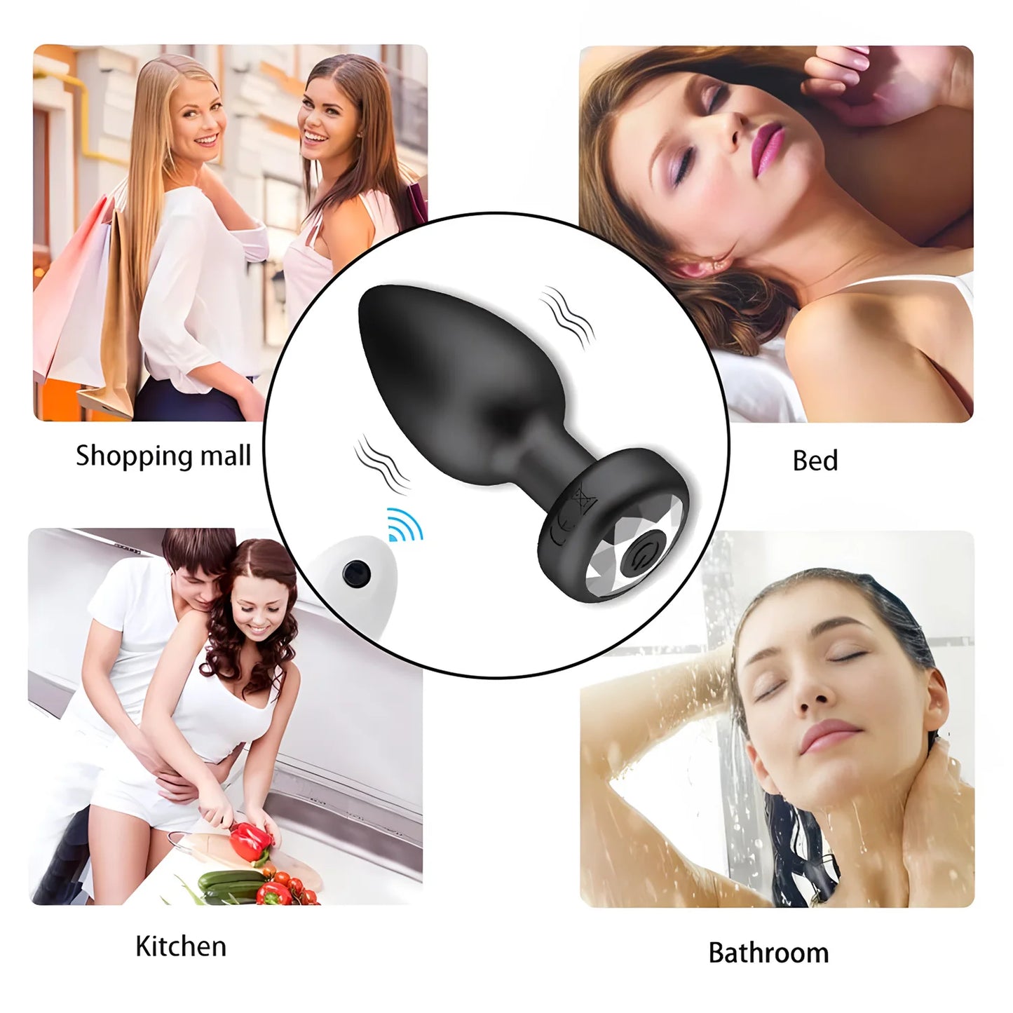 Anal Plug Vibrator for Men/Female Wireless Remote Control Butt Plug Portable Massager Dildo Vibration Sex Toys for Adult Toys
