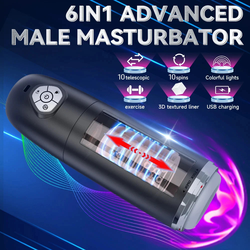 Male Masturbators Automatic Sucks Sex Machines 8 High-Speed Penis stamina Magnify Trainer Vagina Blowjob Adult Sex Toy for Men