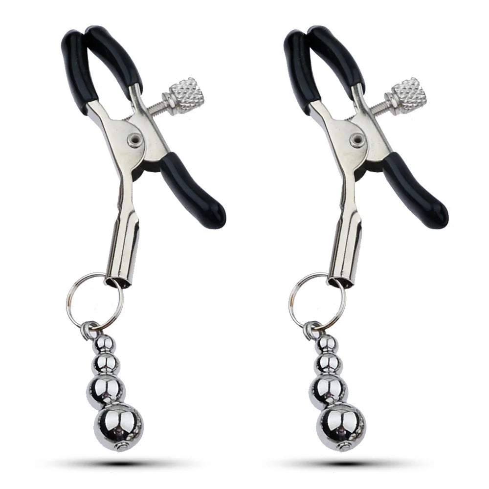 BDSM Bondage Nipple Clamp Sex Breast Clamp Clips Metal Nipple Shaking Clamps Breast Clip Sex Slaves Breast-Enhancing
